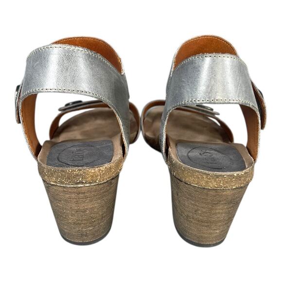 Taos Women’s Carousel 2 Wedge Graphite Grey Leather Sandals Size-11 - Picture 5 of 9